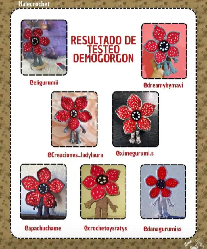 Patrón de ganchillo de Demogorgon paso a paso para principiantes