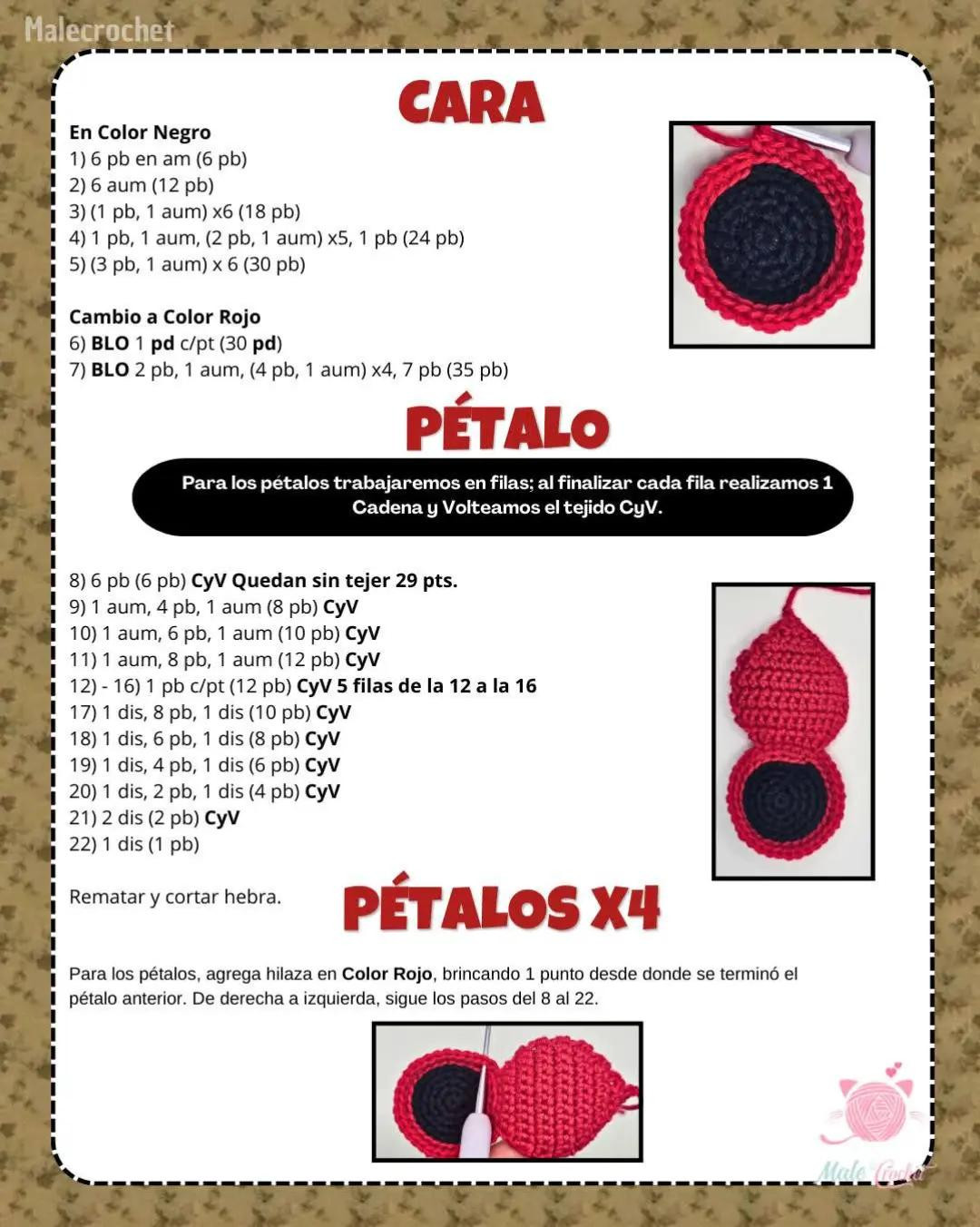 Patrón de ganchillo de Demogorgon paso a paso para principiantes