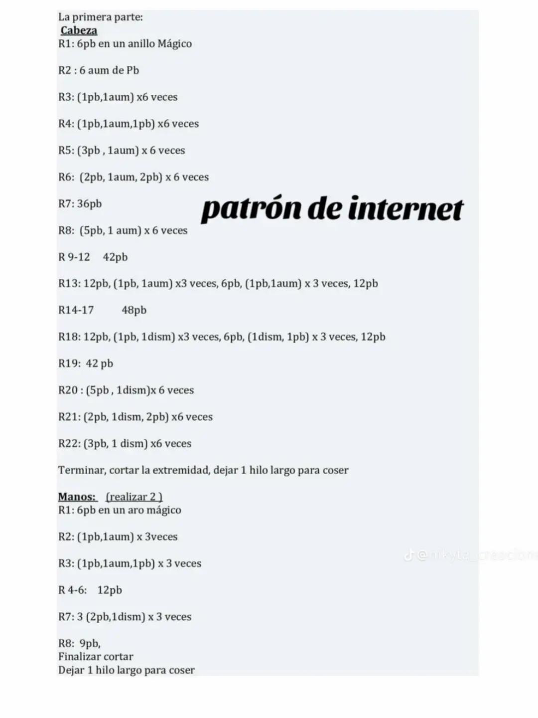 Patrón de ganchillo para osito rosa adorable