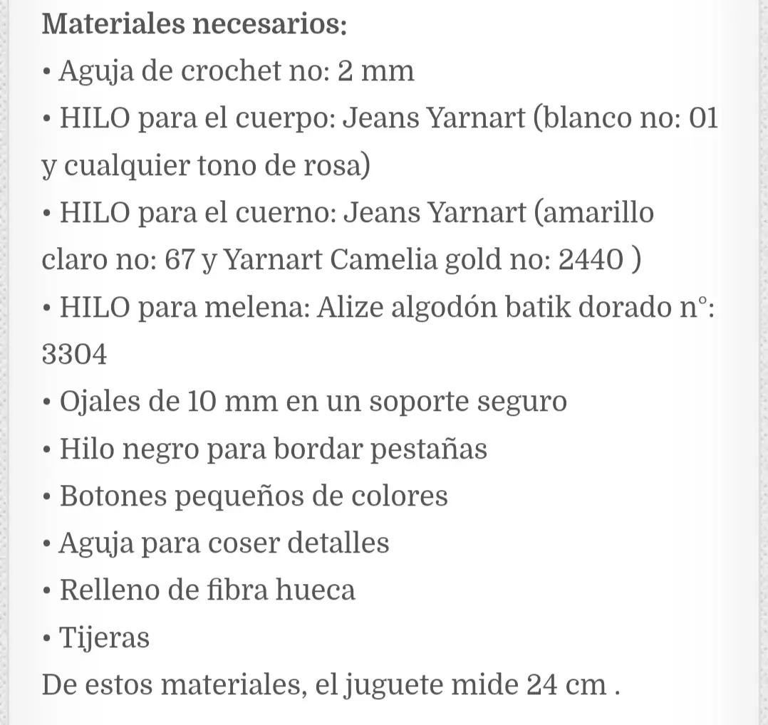 Patrón de ganchillo unicornio adorable para principiantes