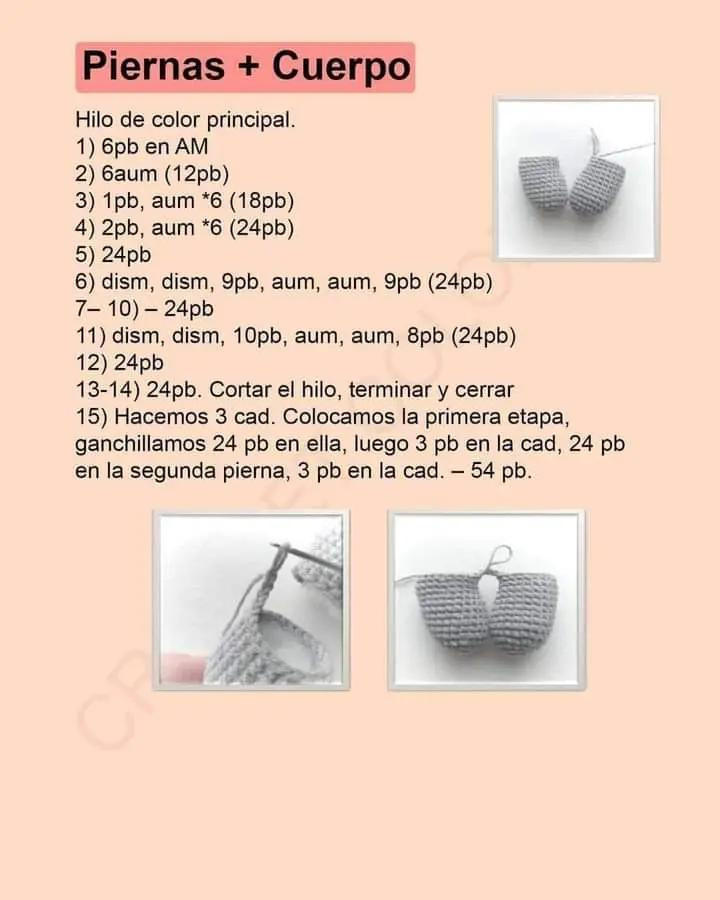 Patrón de hipopótamo amigurumi con vestido rosa gratis.