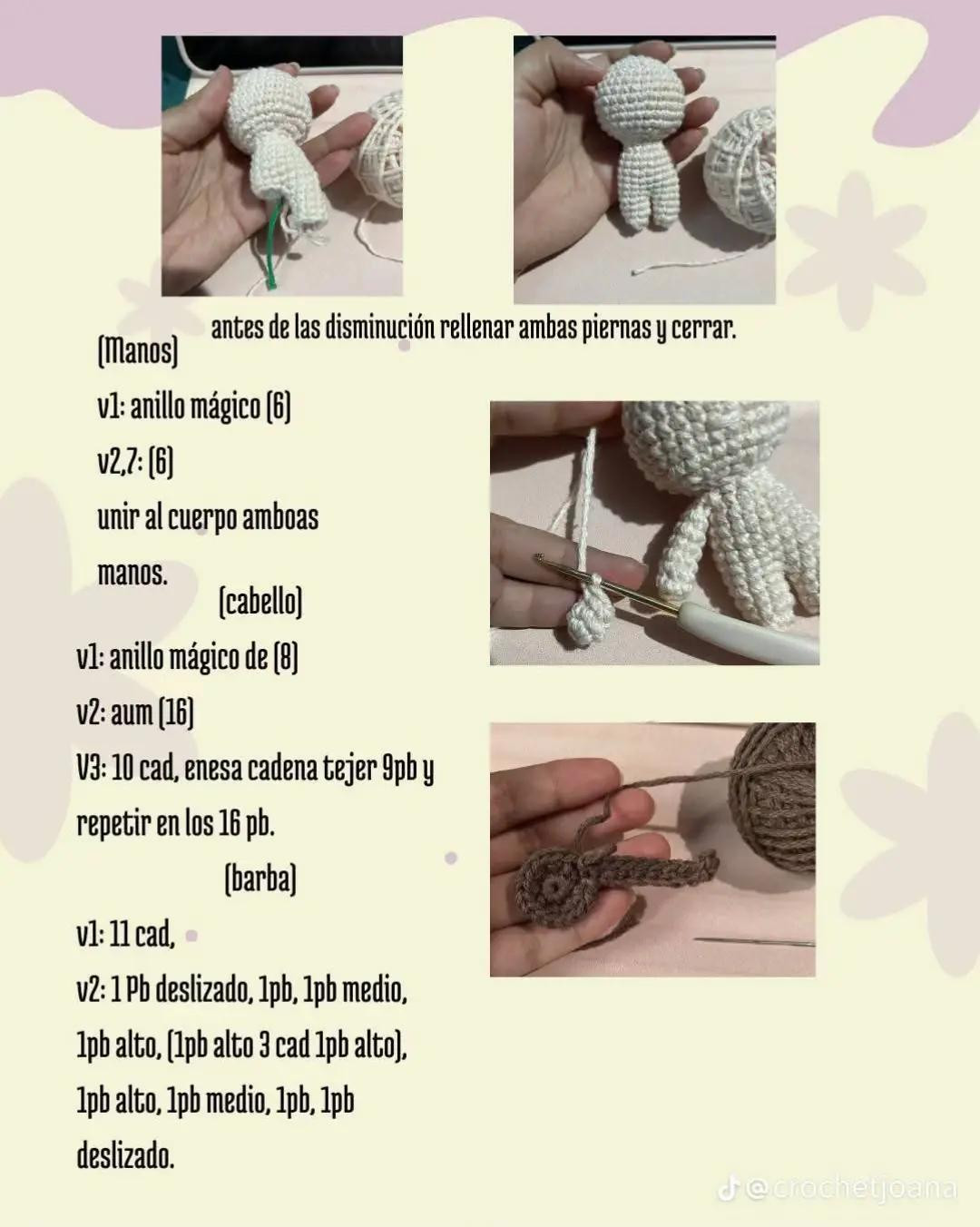Patrón de llavero de amigurumi de Jesús tejido a mano