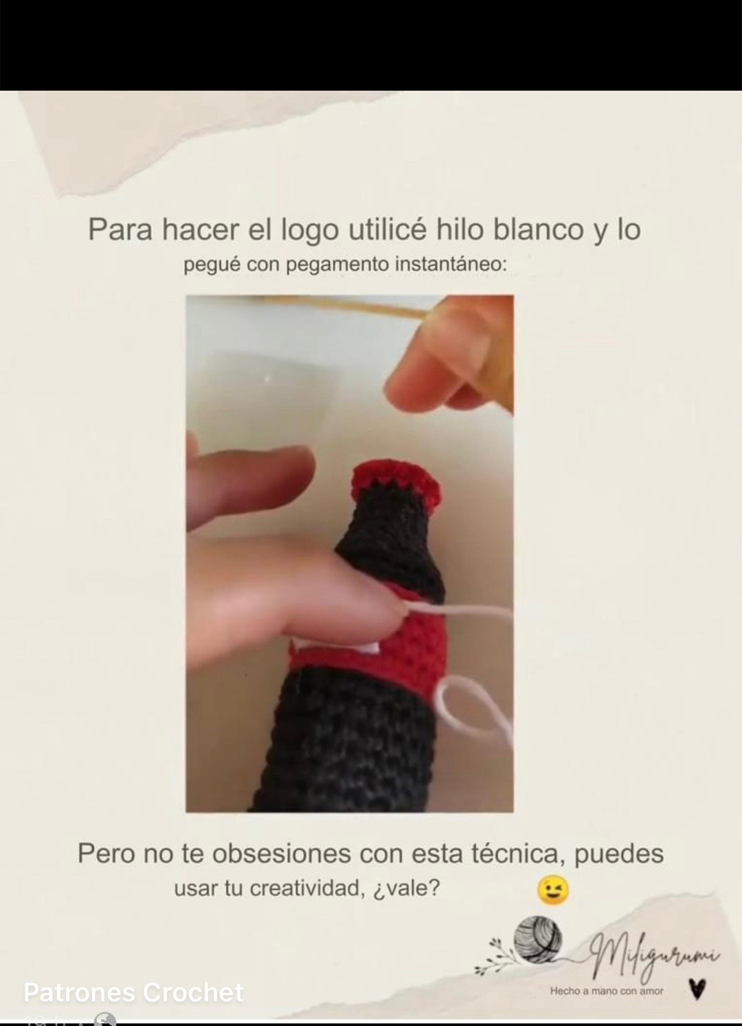 Patrón de llavero de botella de refresco a crochet