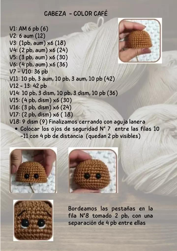 Patrón de llavero de oso: Crochet fácil para principiantes