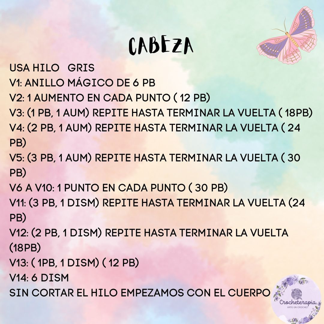 Patrón de Llavero Elefante en Crochet Gratis