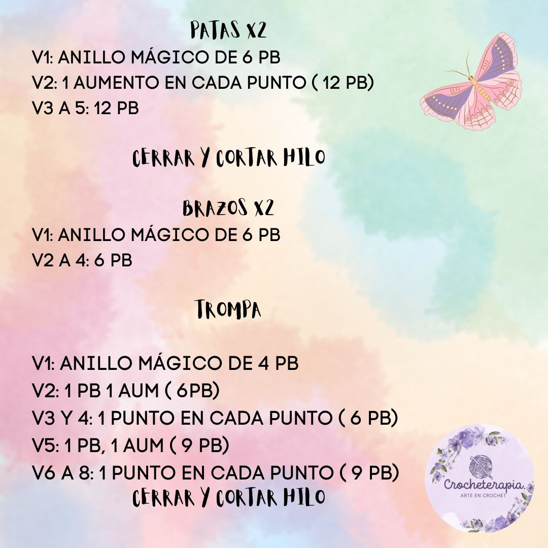 Patrón de Llavero Elefante en Crochet Gratis