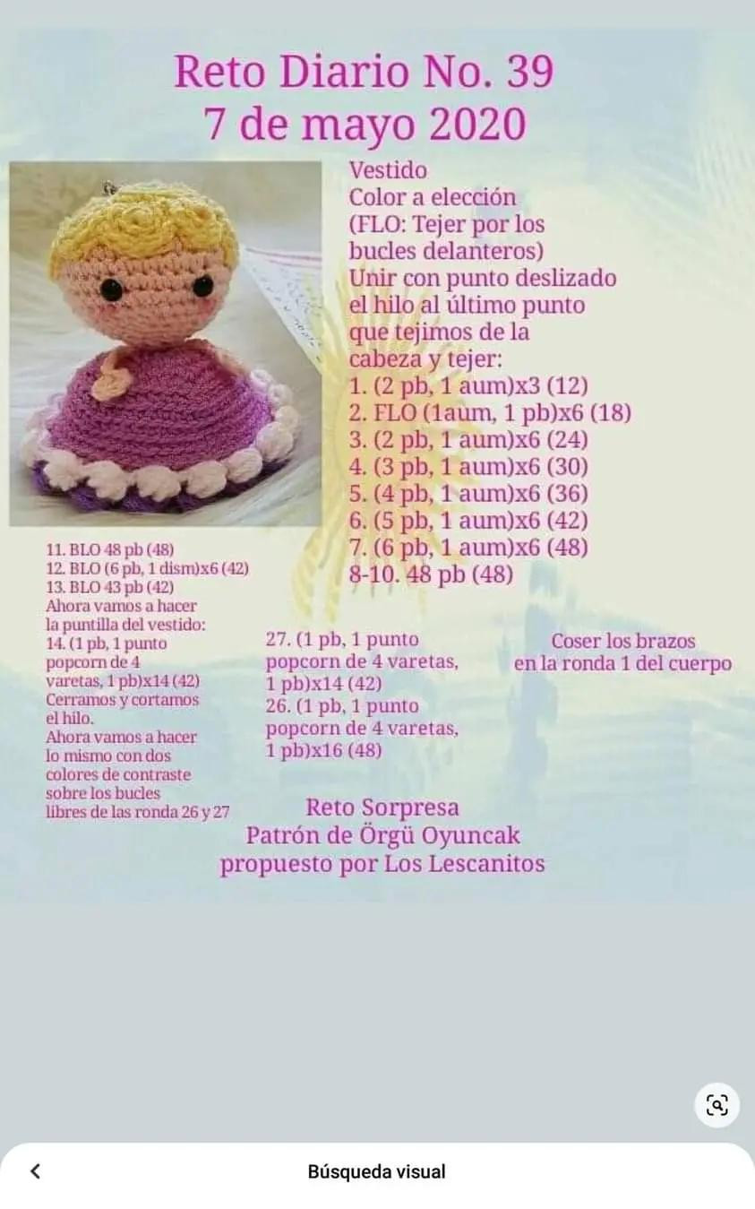 Patrón de muñeca floral revelado en desafío sorpresa