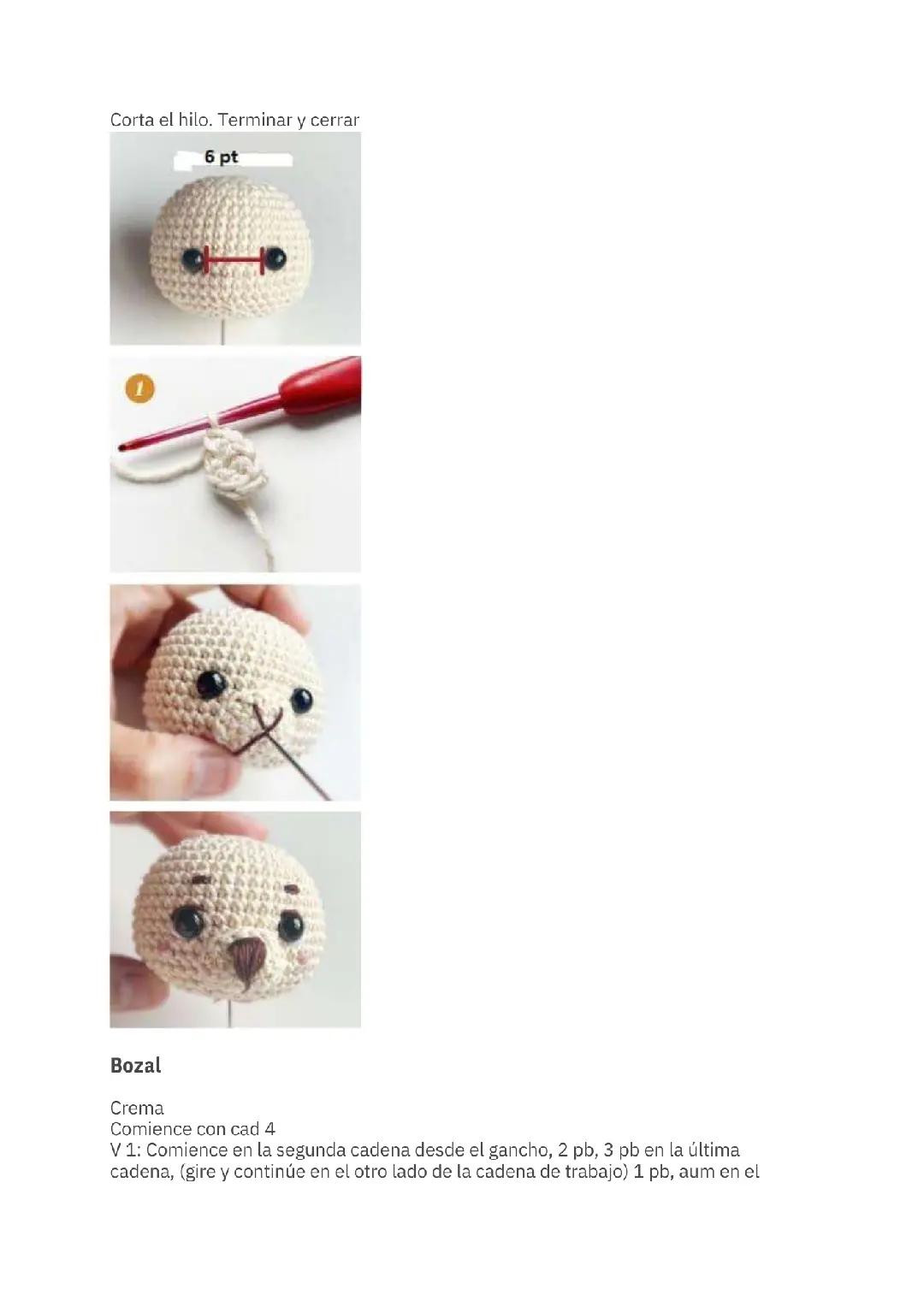 Patrón de oso estudiante de ganchillo en español