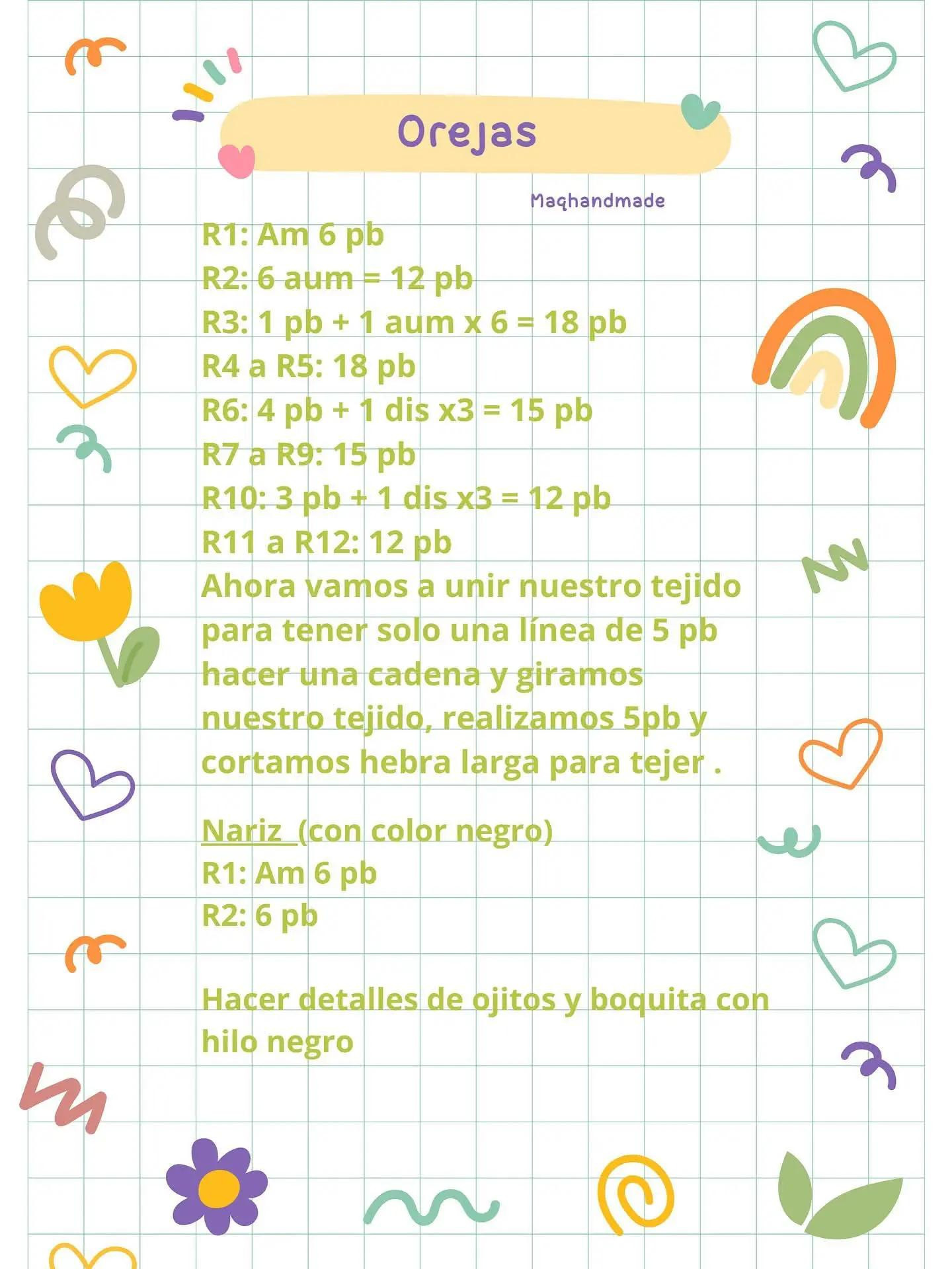 Patrón de perro con ramo de flores - Amigurumi fácil