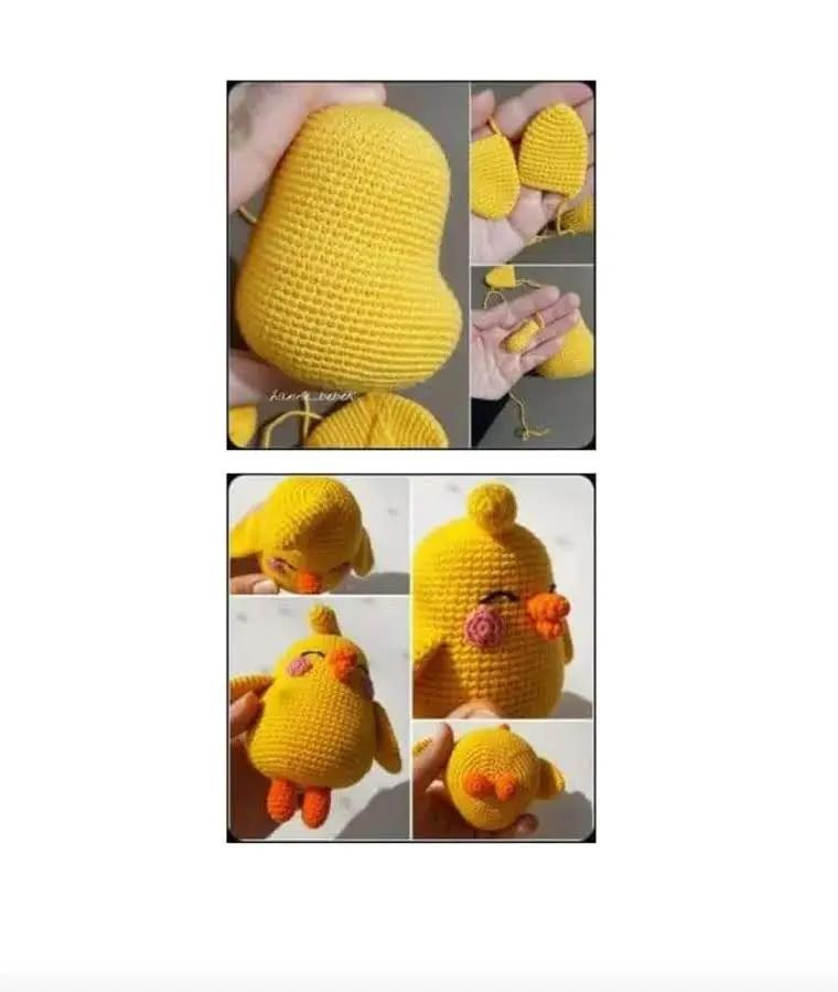 Patrón de pollito adorable para crochet