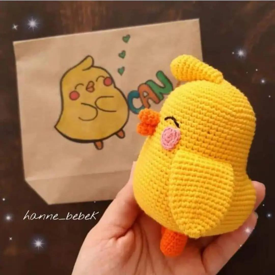 Patrón de pollito adorable para crochet