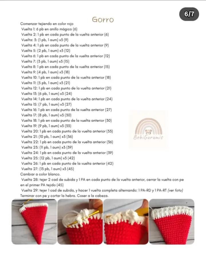 Patrón de Santa Claus a Crochet para Navidad