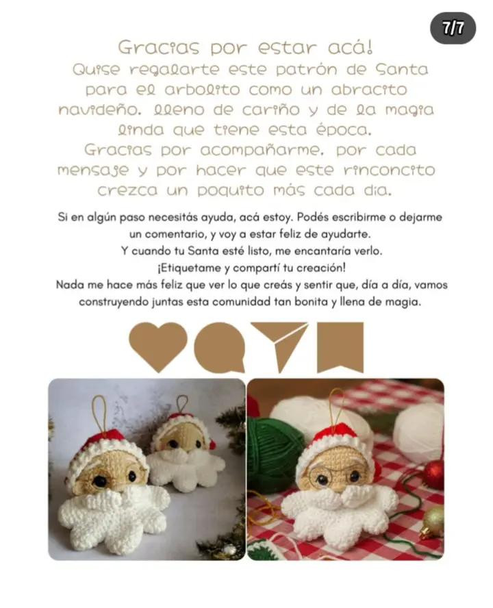Patrón de Santa Claus a Crochet para Navidad