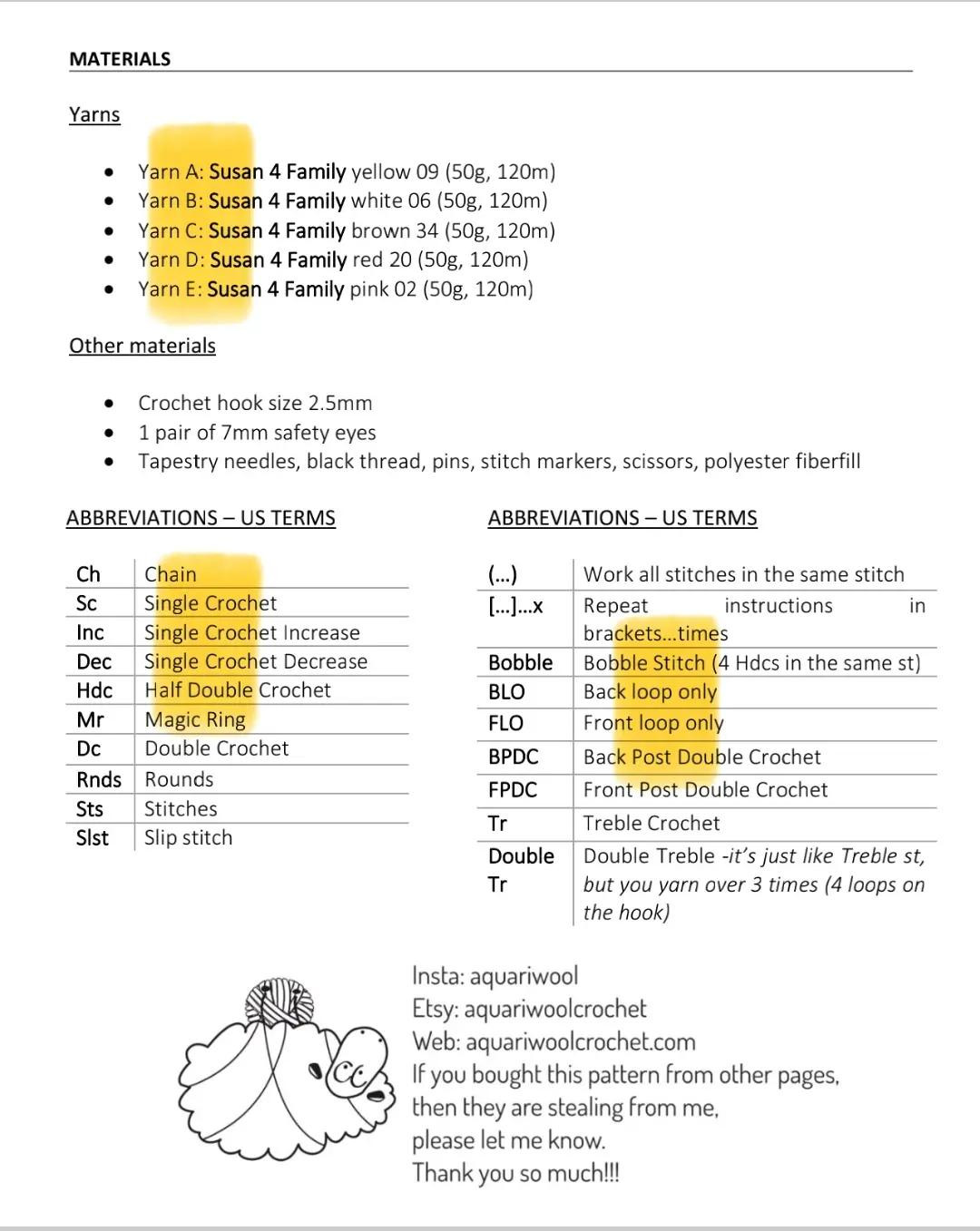 Patrón de tejido de juguete de jirafa y dragón