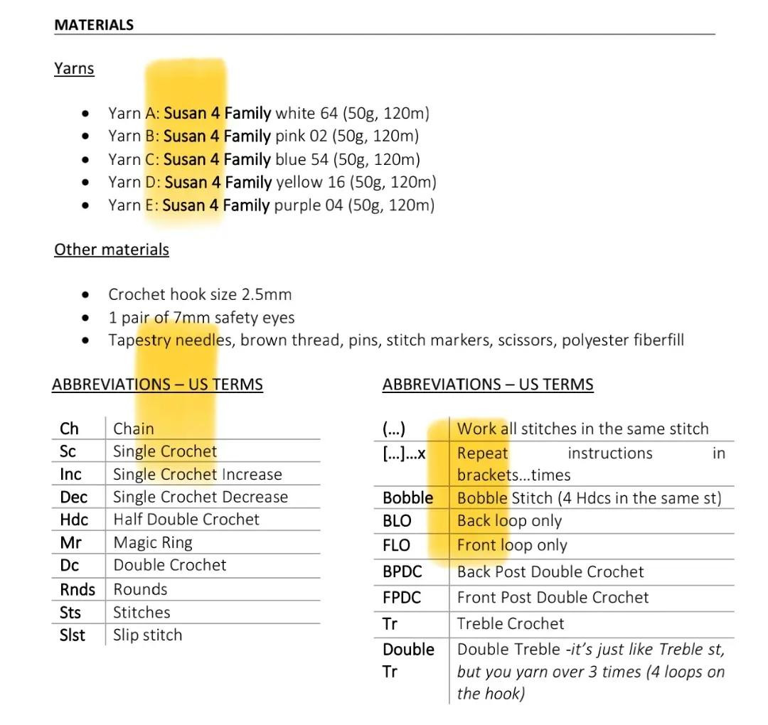 Patrón de tejido de juguete de jirafa y dragón