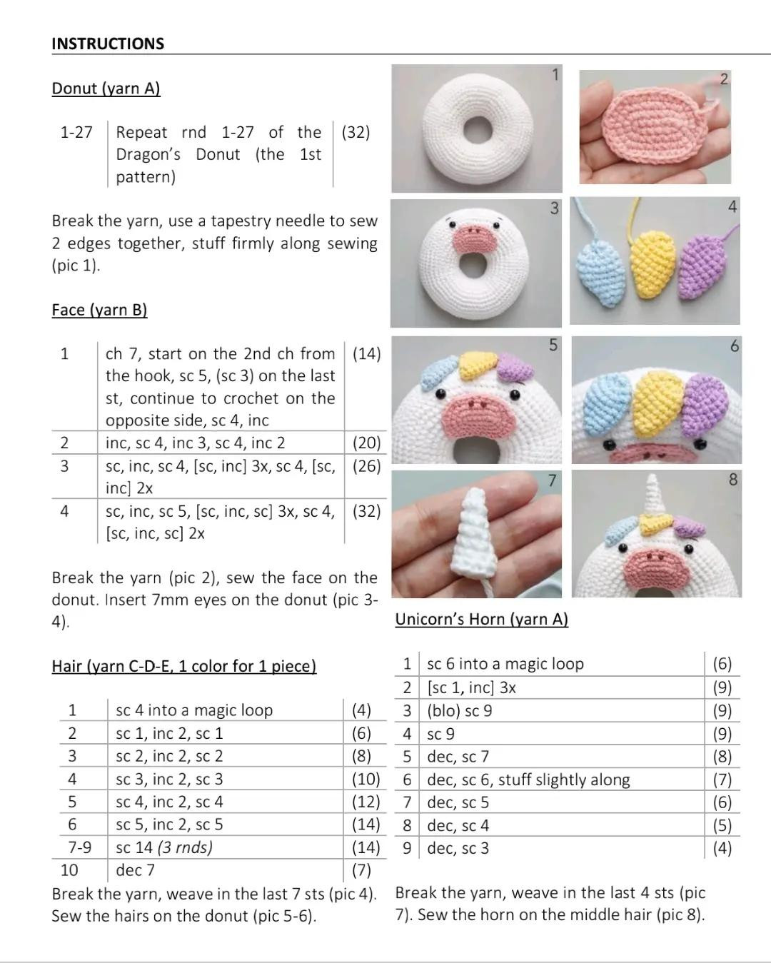 Patrón de tejido de juguete de jirafa y dragón