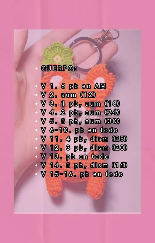 Patrón gratis para llavero de zorro tejido a crochet