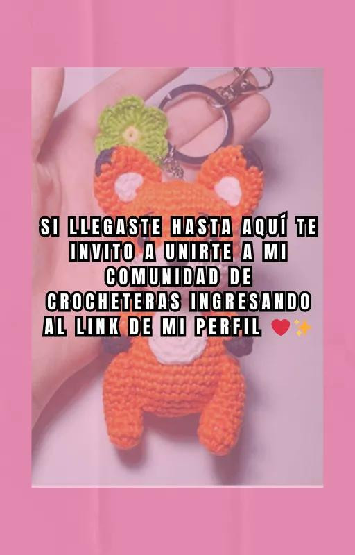 Patrón gratis para llavero de zorro tejido a crochet