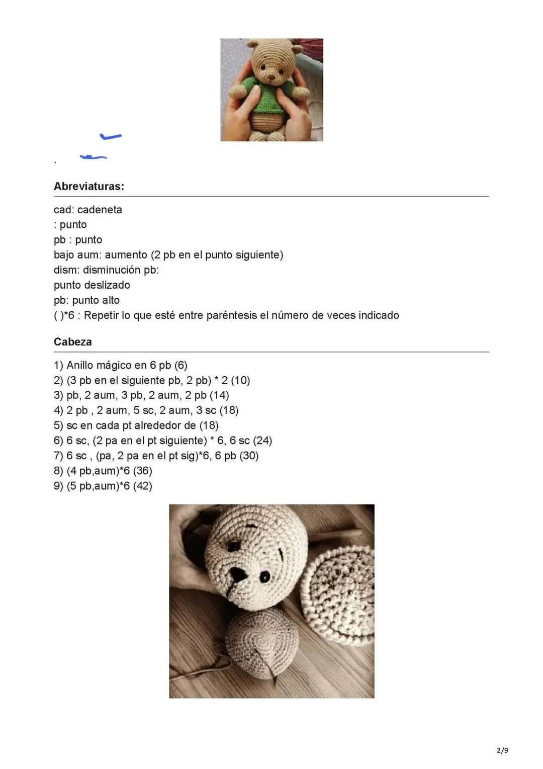 Patrón para Tejer un Mini Oso Amigurumi Adorable y Gratis
