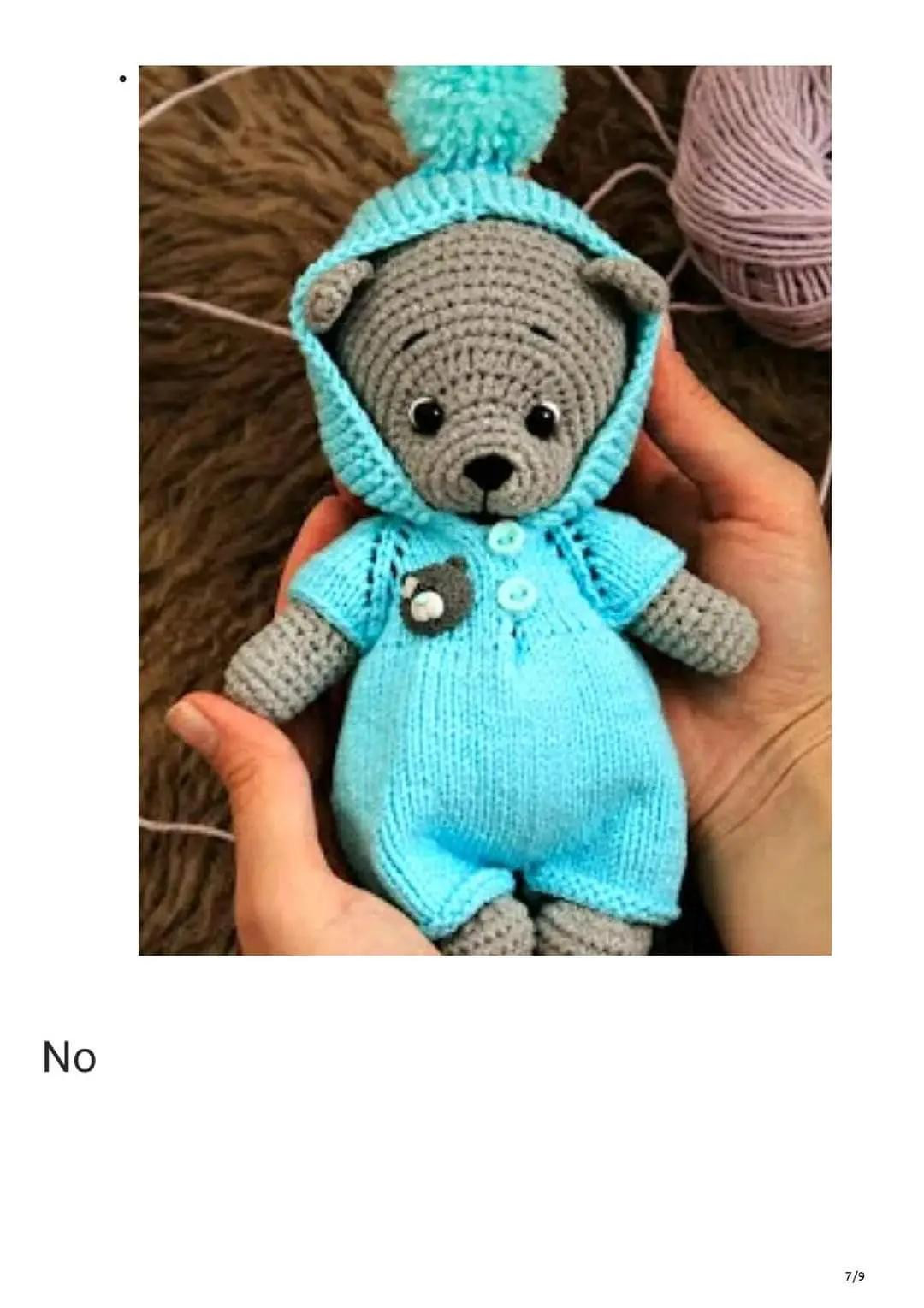 Patrón para Tejer un Mini Oso Amigurumi Adorable y Gratis