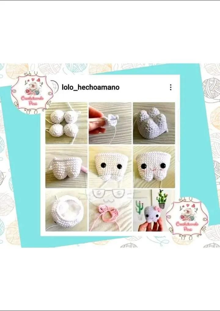 Pequeño elefante de ganchillo con patrón gratis