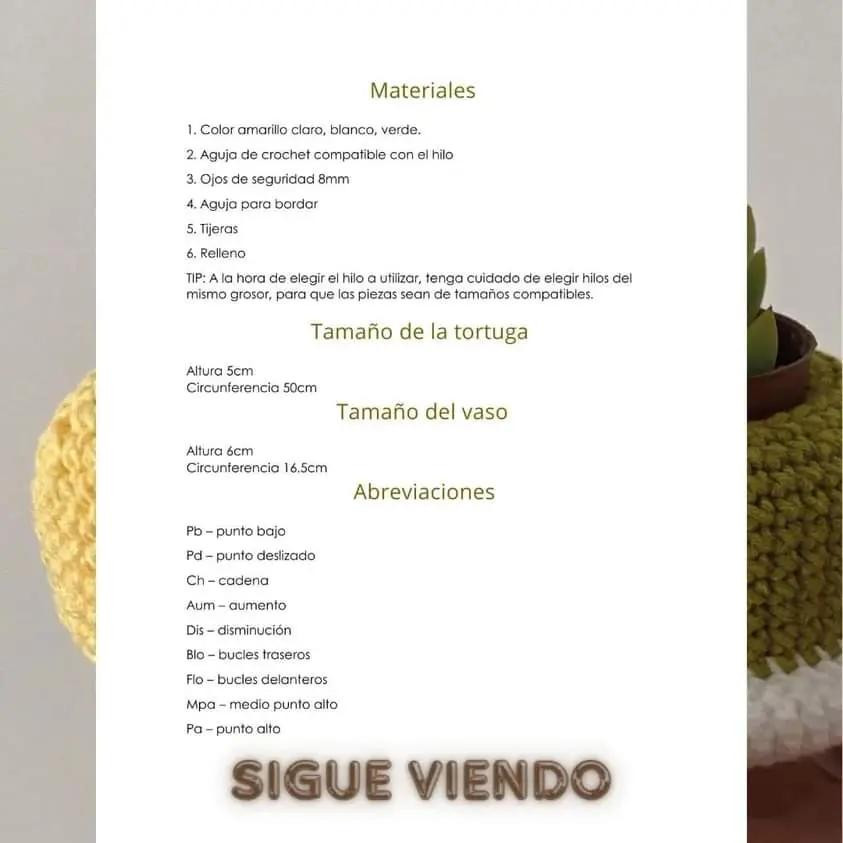 Porta maceta tortuga de crochet fácil y rápido