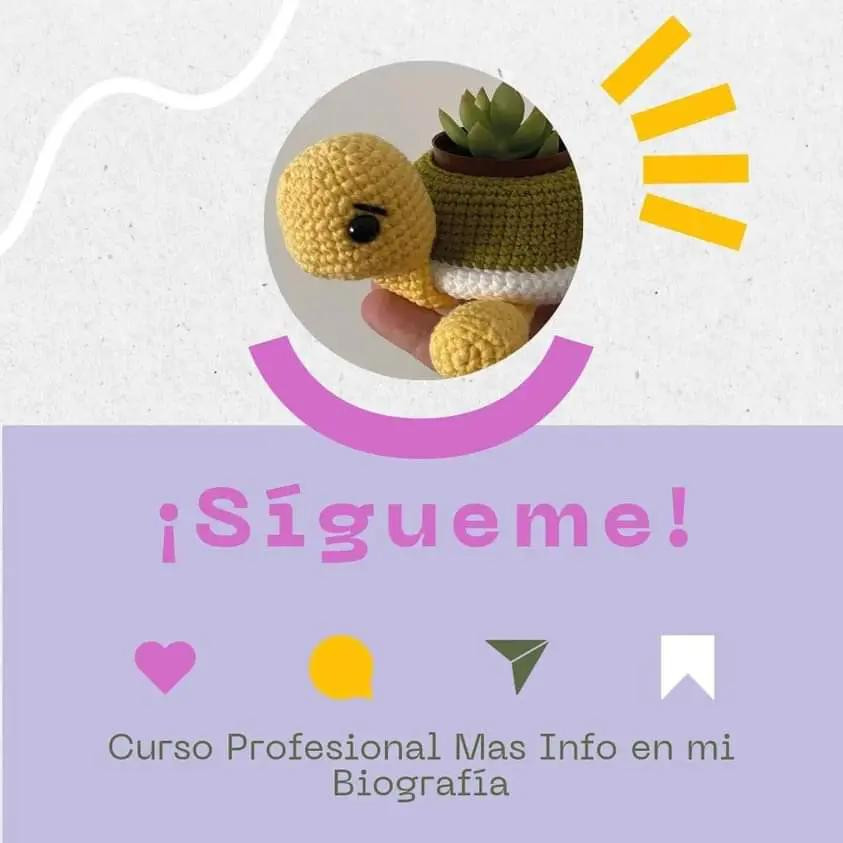 Porta maceta tortuga de crochet fácil y rápido