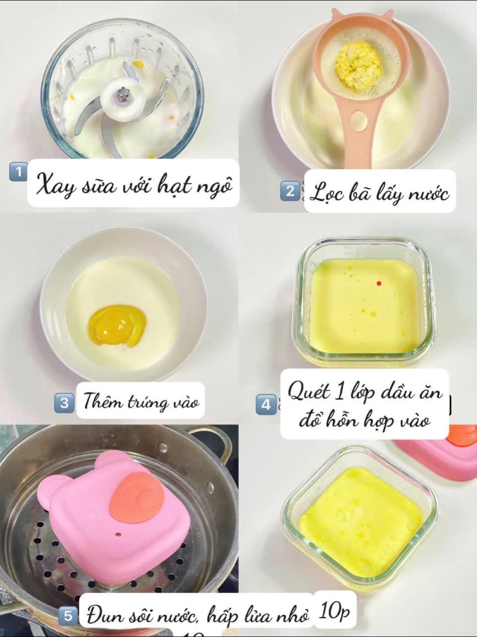 Pudding Ngô Sữa Mềm Mịn Tan Chảy Trong Miệng