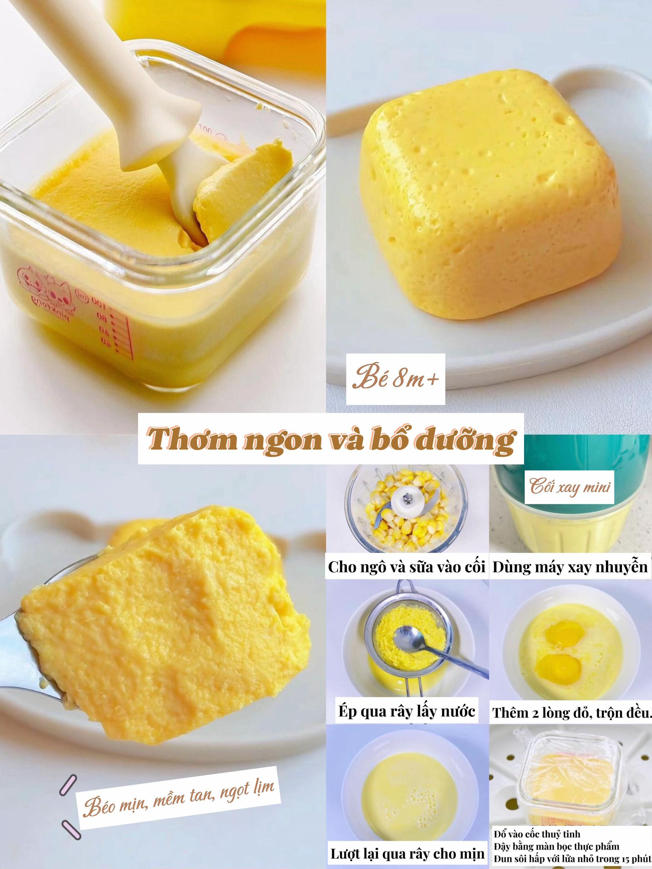 Pudding Sữa Ngô Dinh Dưỡng Cho Bé Yêu