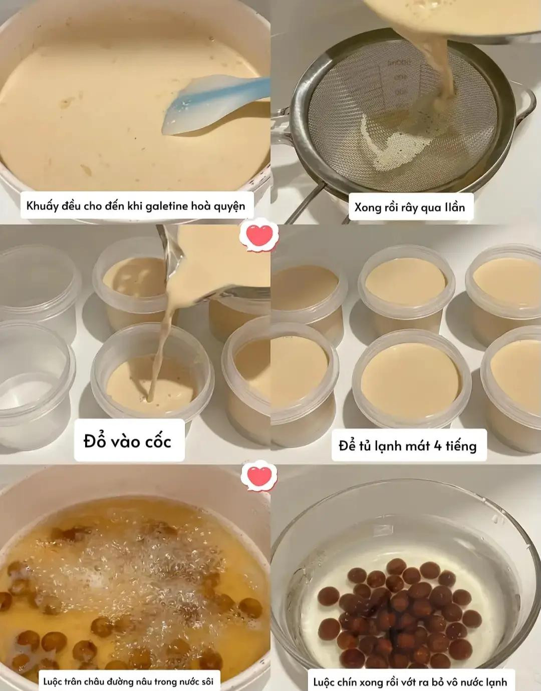 Pudding Trà Sữa Trân Châu Đường Đen Thơm Ngon