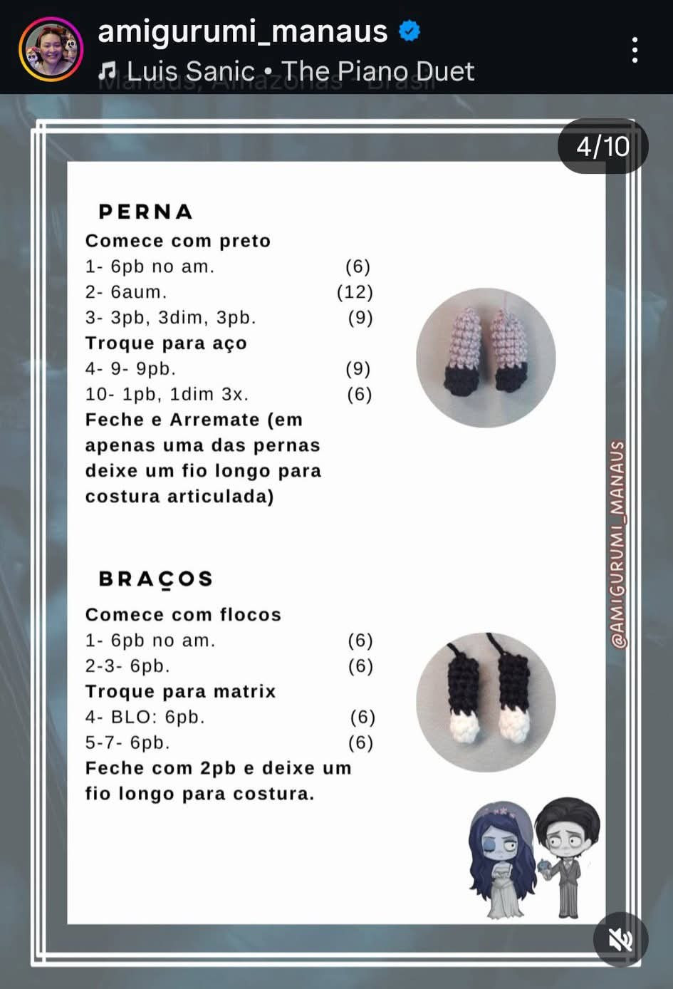 Receita de Amigurumi Grátis: Victor Van Dort