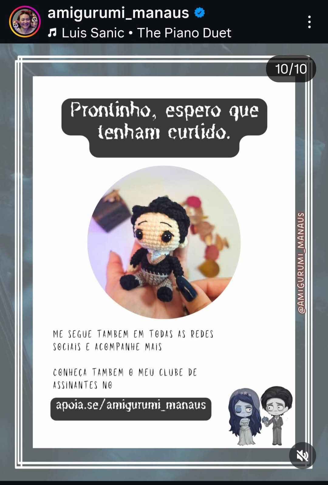 Receita de Amigurumi Grátis: Victor Van Dort