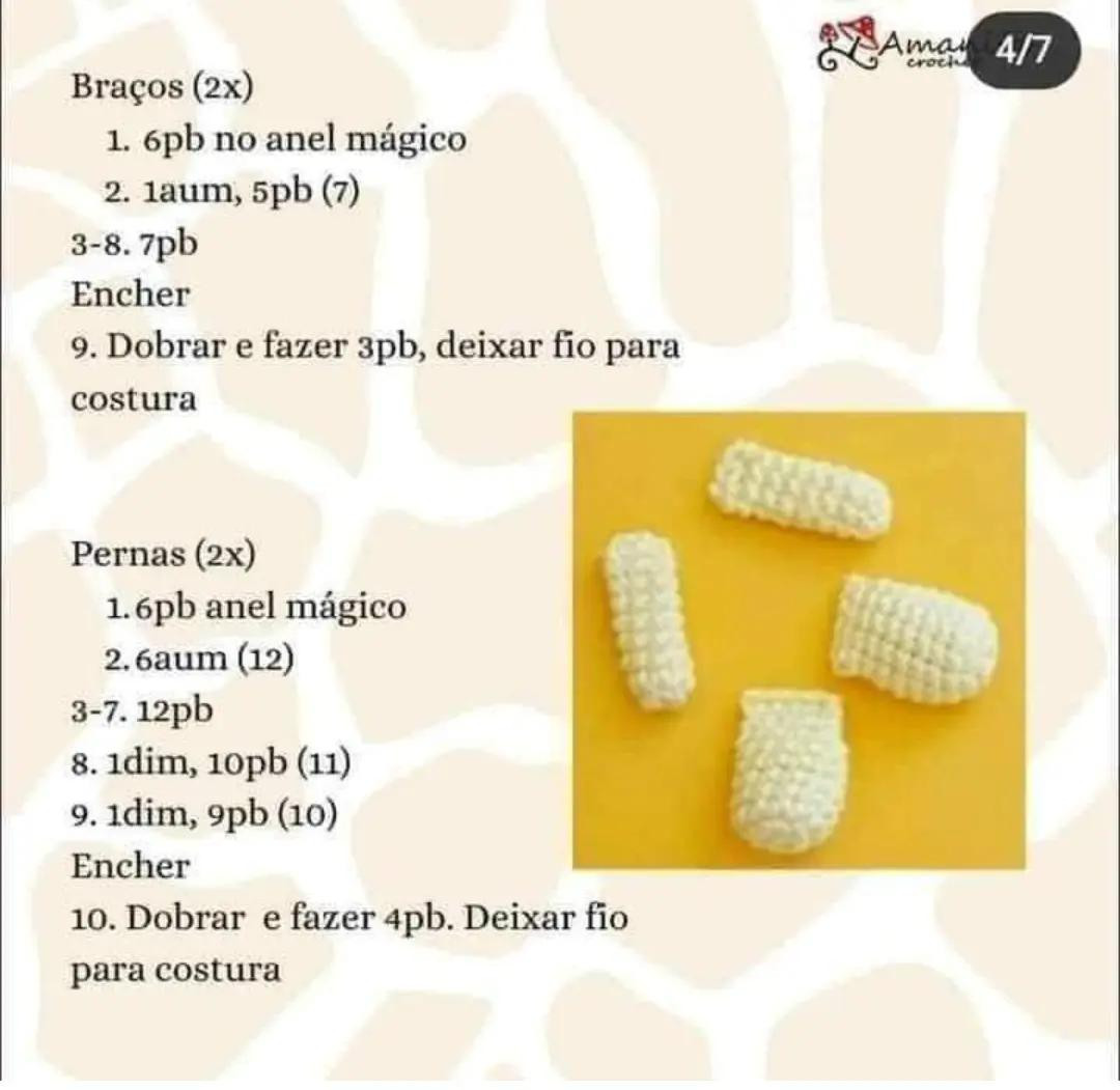 Receita de Girafinha Amigurumi em Crochê - Grátis