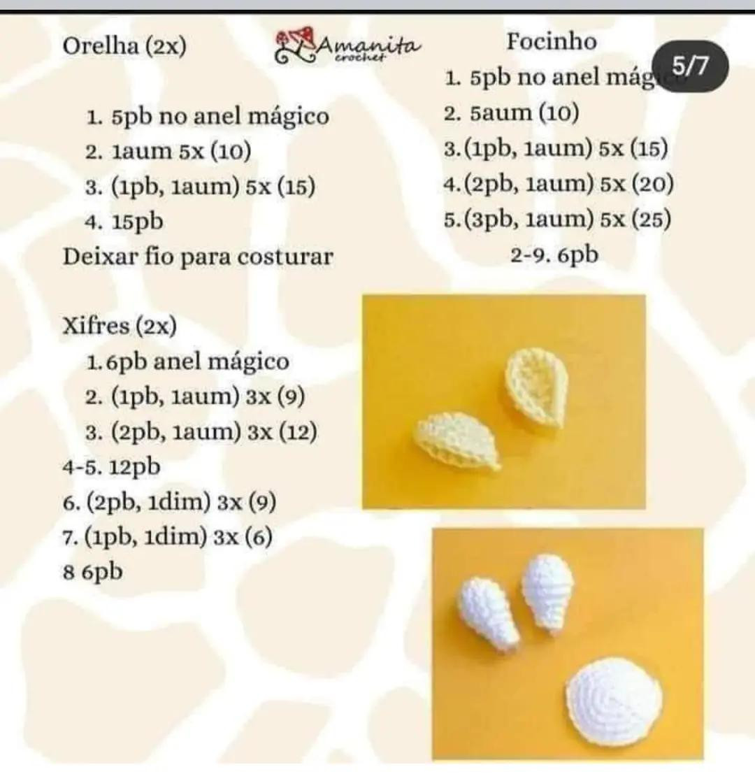 Receita de Girafinha Amigurumi em Crochê - Grátis