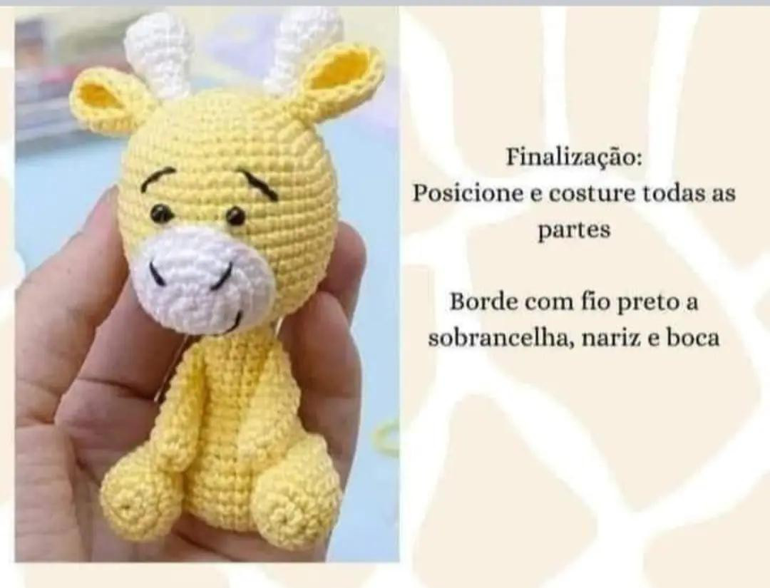 Receita de Girafinha Amigurumi em Crochê - Grátis