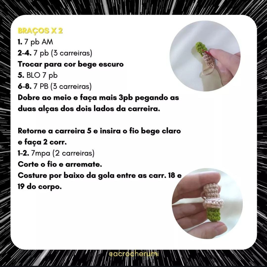 Receita Grátis de Amigurumi Baby Yoda para Fãs de Crochê