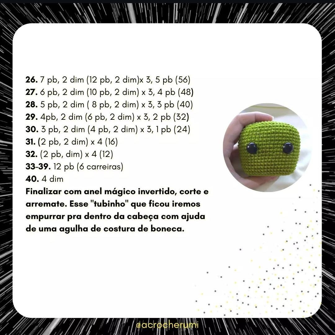 Receita Grátis de Amigurumi Baby Yoda para Fãs de Crochê