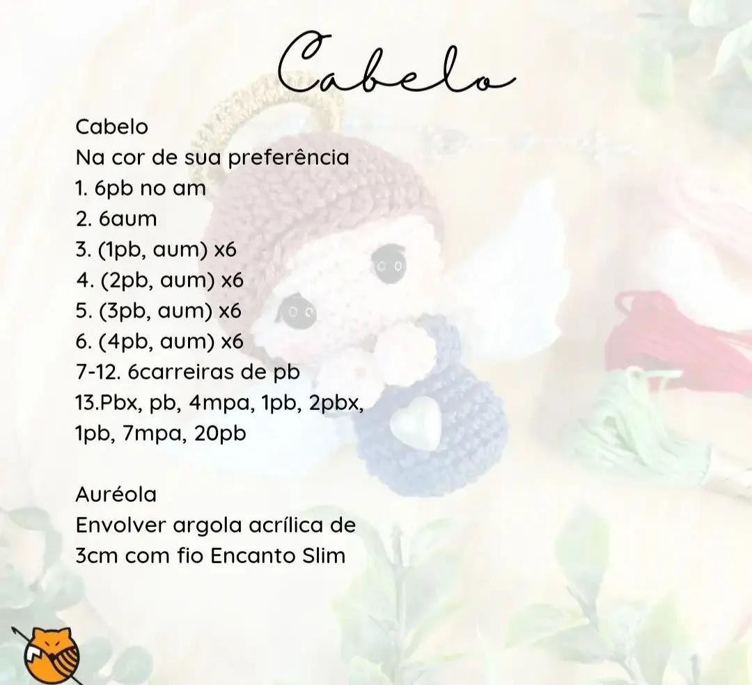 Receita gratuita de anjinho para chaveiro e lembrancinhas