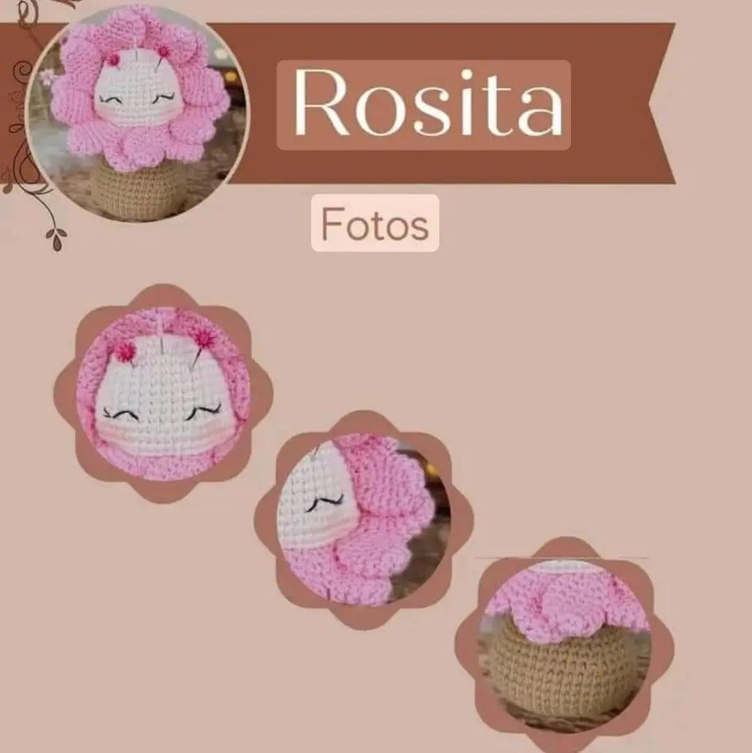 Rosita la flor porta alfileres Receta gratis