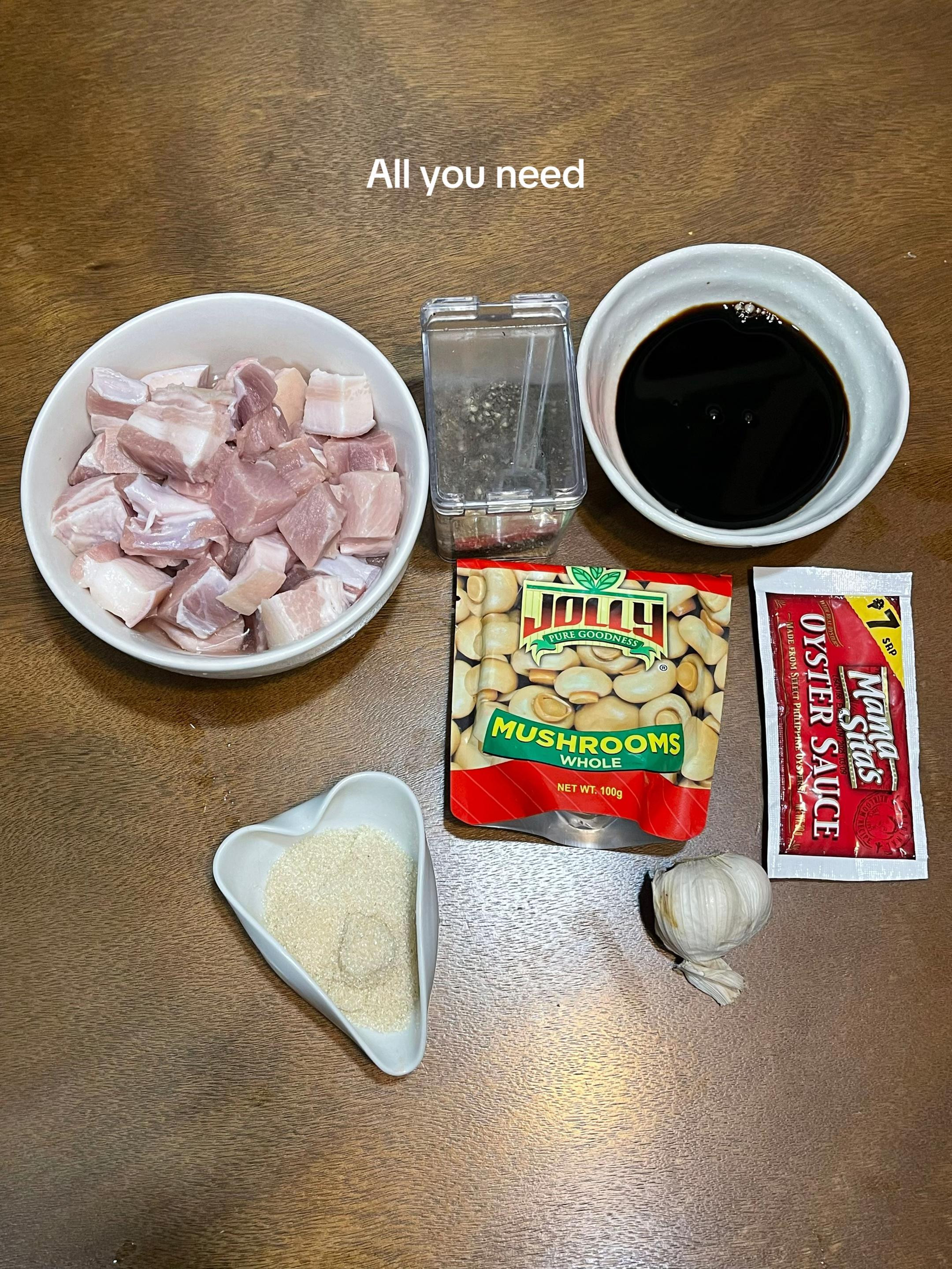 Savory Pork Salpicao with Garlic Mushroom Delight