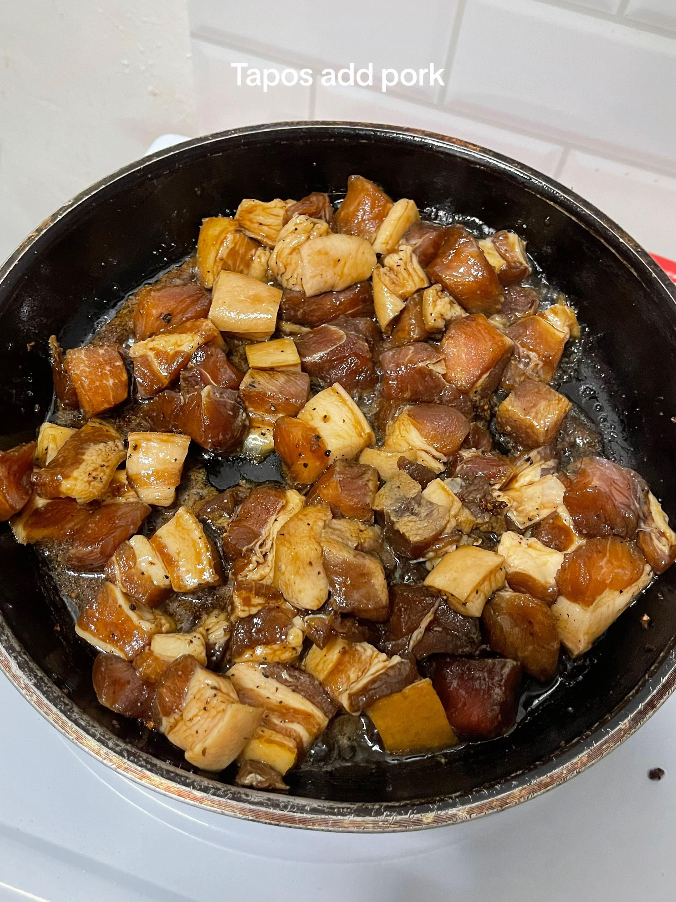 Savory Pork Salpicao with Garlic Mushroom Delight