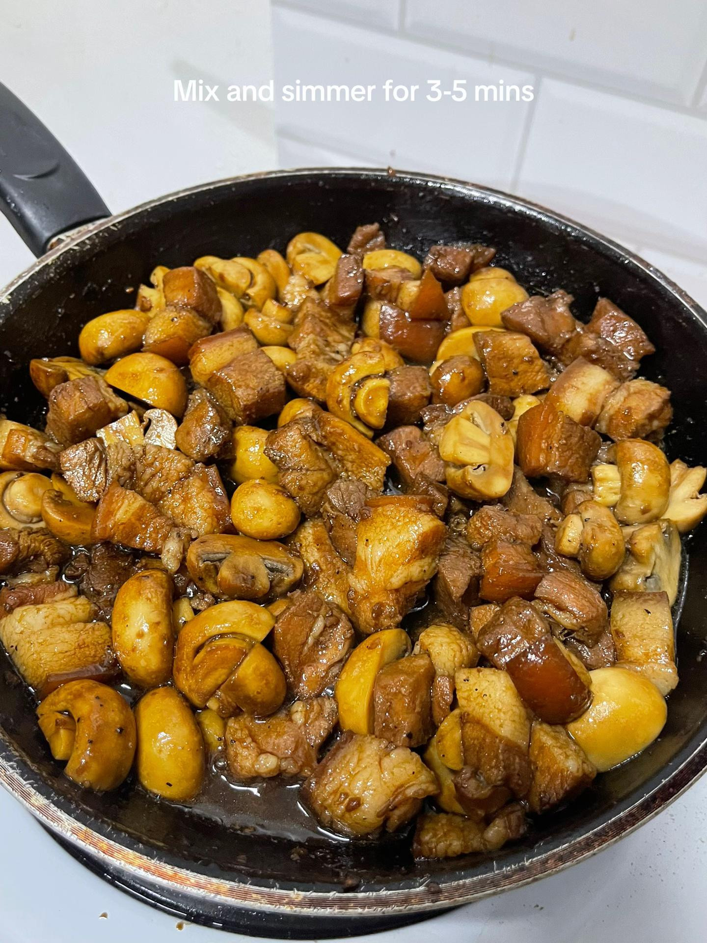 Savory Pork Salpicao with Garlic Mushroom Delight