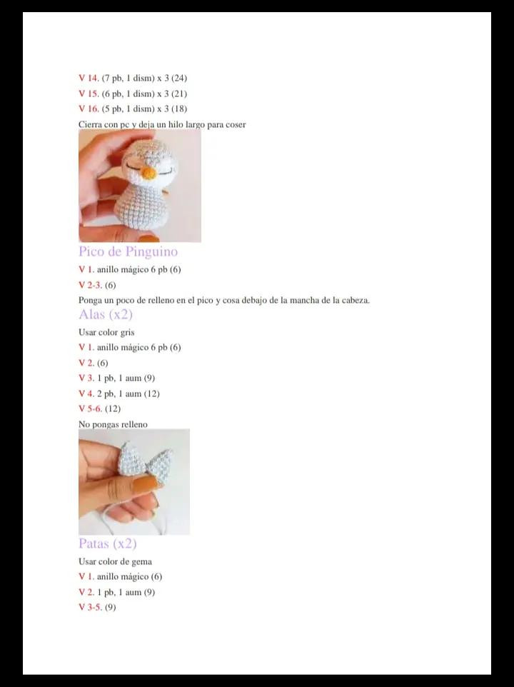 Señor y Señora Pingüino Amigurumi PDF Patrón Gratis