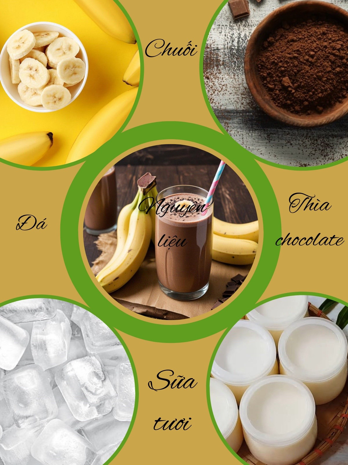 Sinh Tố Chuối Chocolate Mát Lạnh, Ngọt Ngào