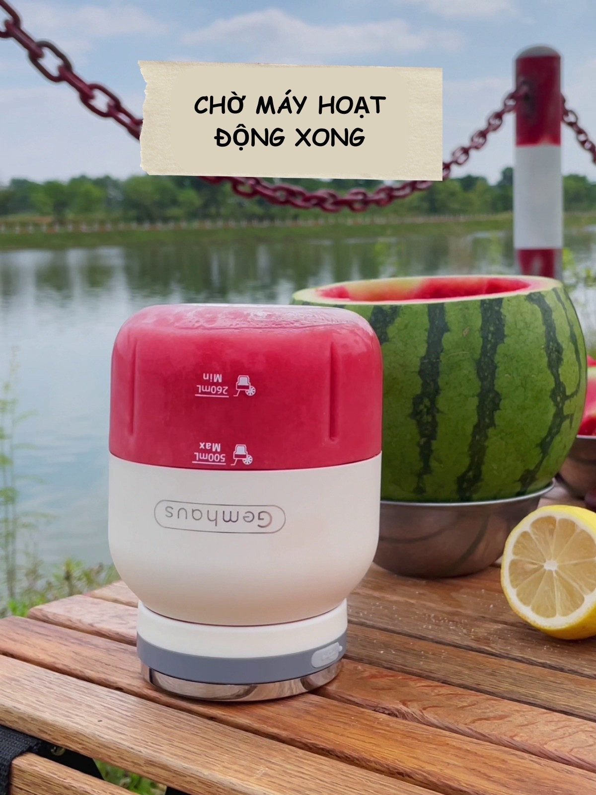 Sinh Tố Dưa Hấu Mát Lạnh Trong Vỏ Dưa Tươi