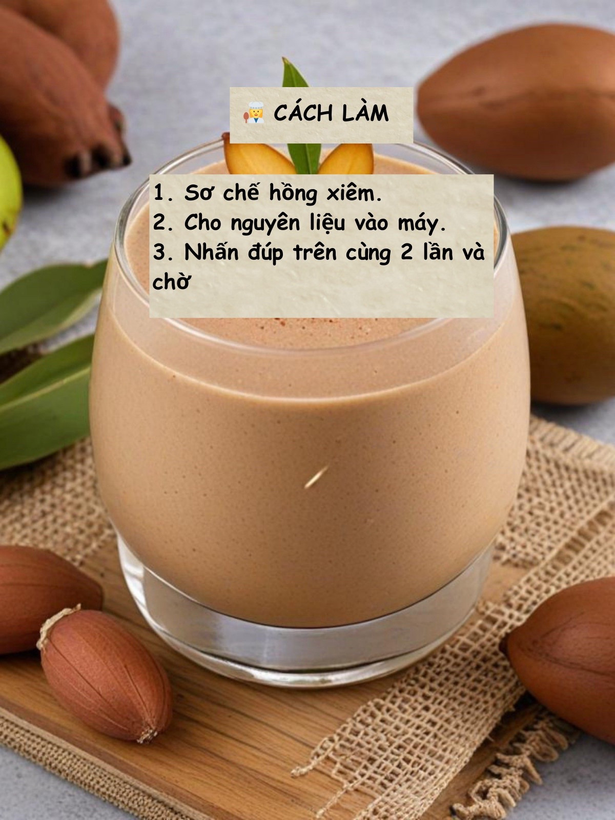 Sinh Tố Hồng Xiêm Bổ Dưỡng Giải Khát