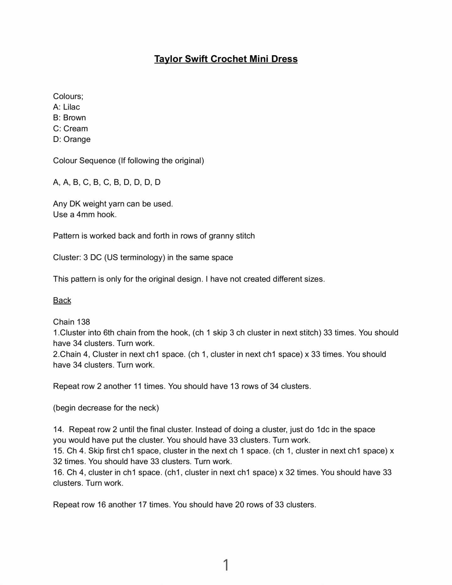 Stylish Crochet Dress with Vibrant Colors and Patterns