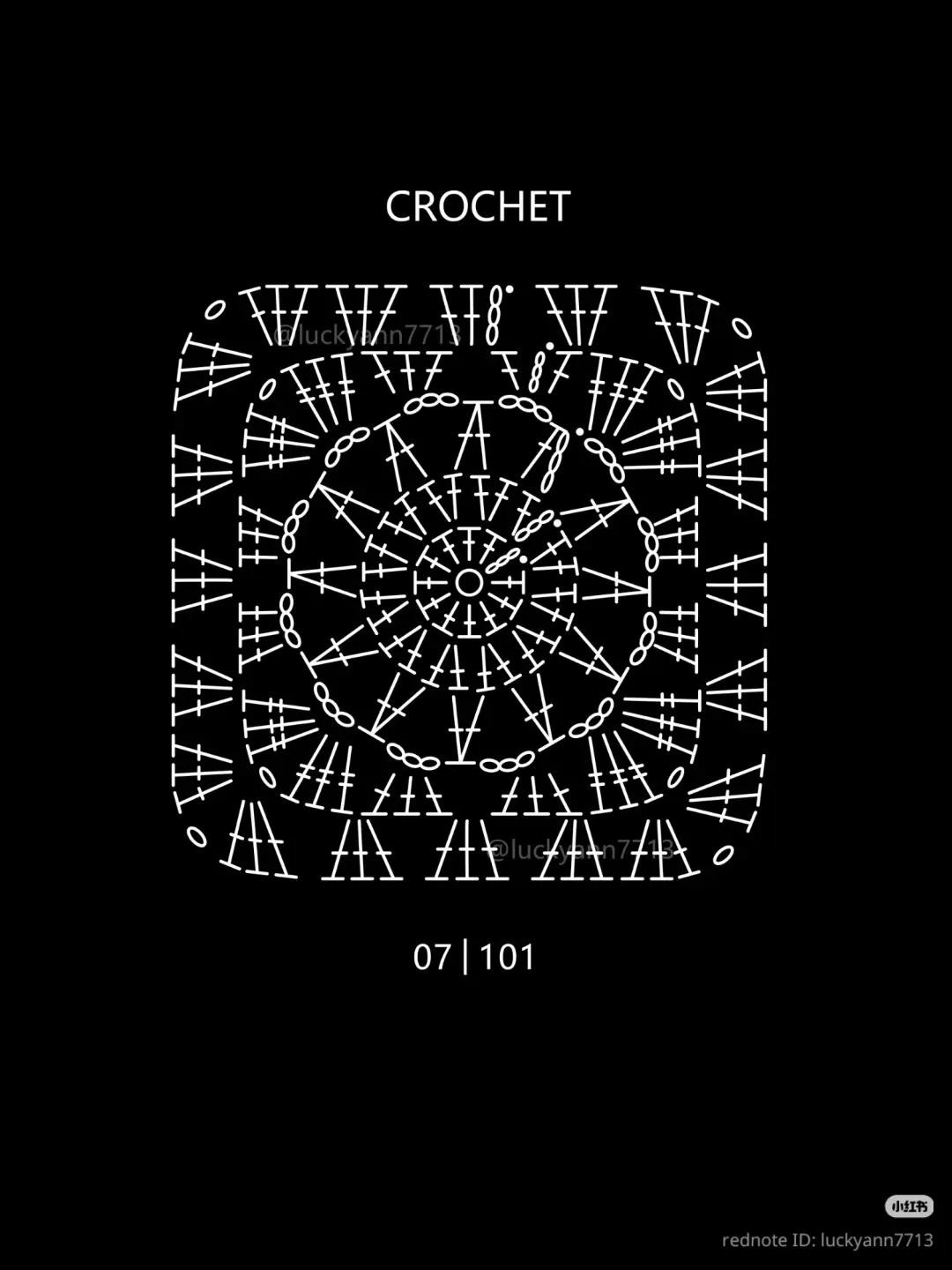 Sunny Granny Square Crochet Pattern with Sunglasses