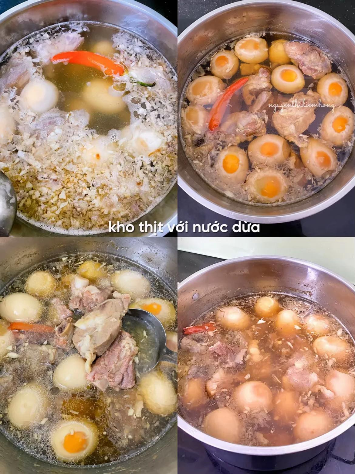 Sườn Kho Tàu Nước Dừa Thơm Ngọt Đậm Đà