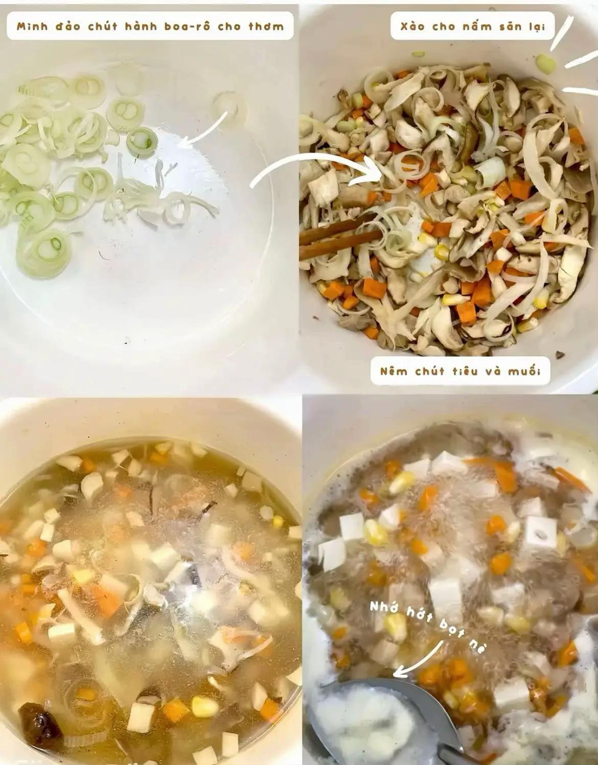 Súp Nấm Đậu Thanh Mát Hương Vị Tinh Tế